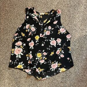 Maurice’s Floral Sleeveless Women's Top - Black